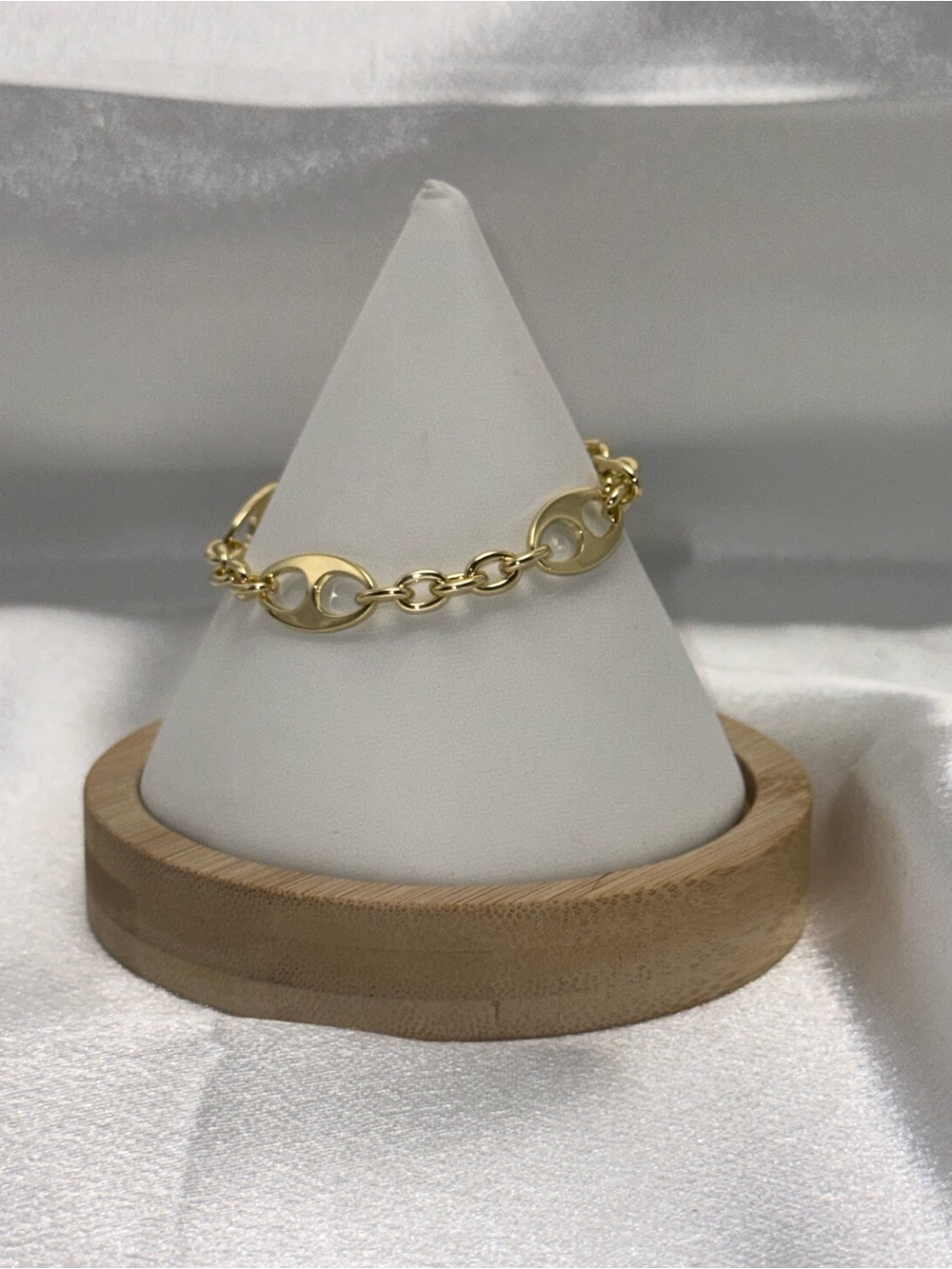 18K Gold Dipped Puff Bracelet – Adjustable 6–7 Inch